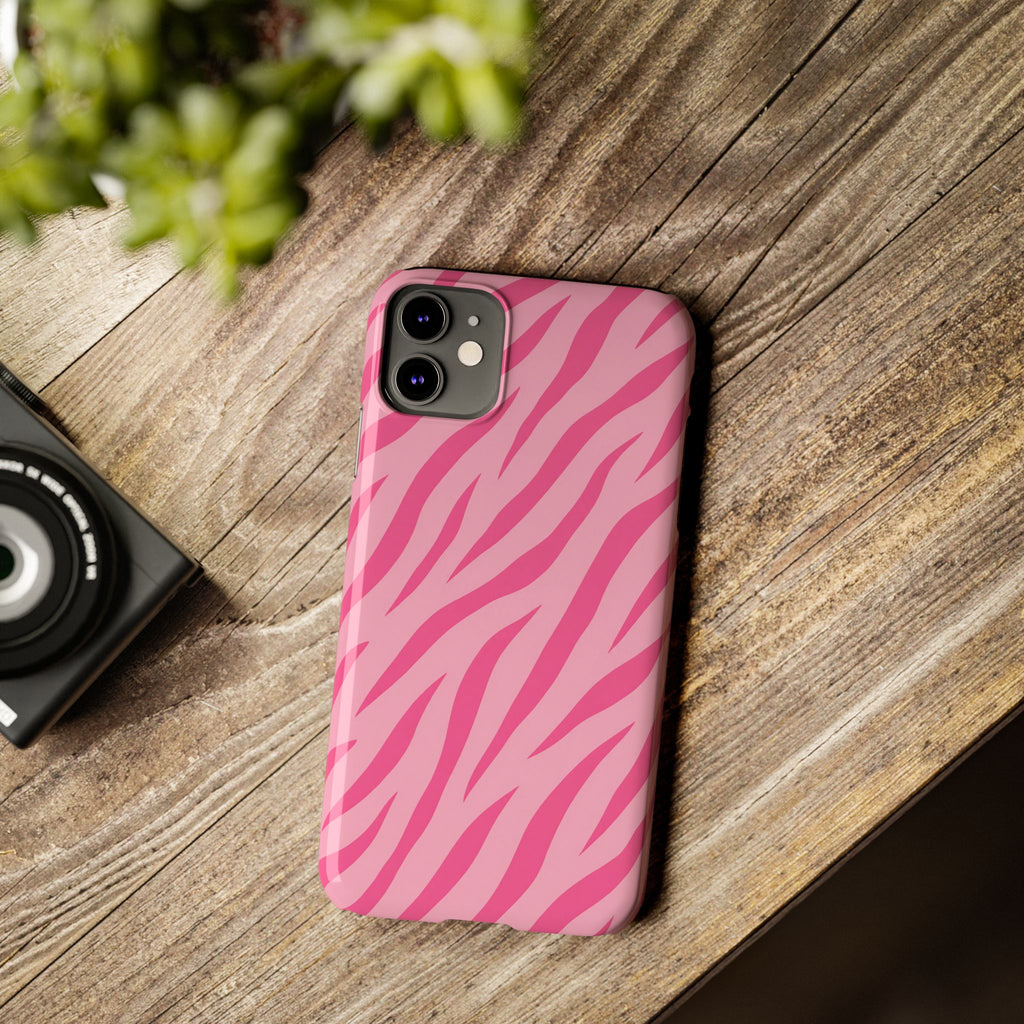 Pink Zebra— Slim iphone Case