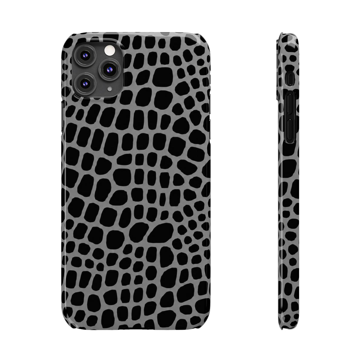 Black & Grey Gator - Slim iphone Case