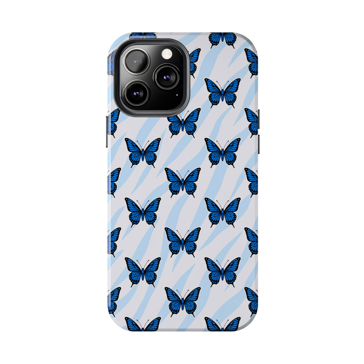 Blue Butterfly and Zebra— Tough Phone Case