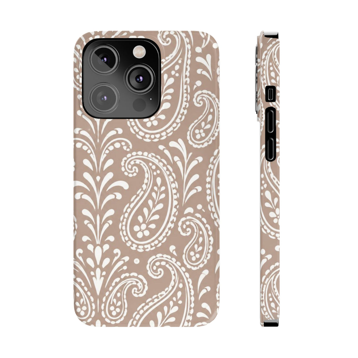 Beige Paisley — Slim iphone Case