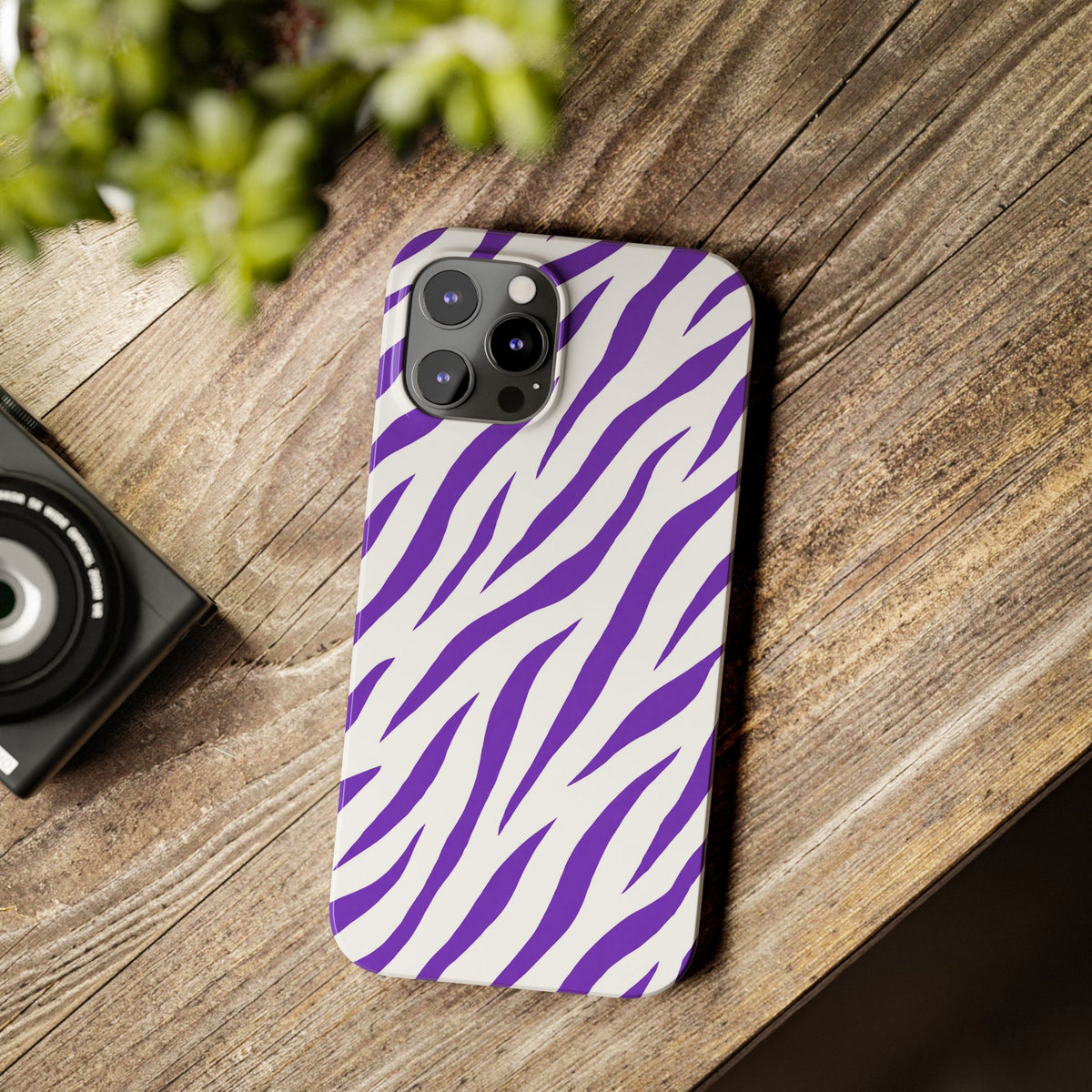 Purple Zebra  — Slim iphone Case