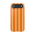 Retro Orange Stripes - Slim iphone Case