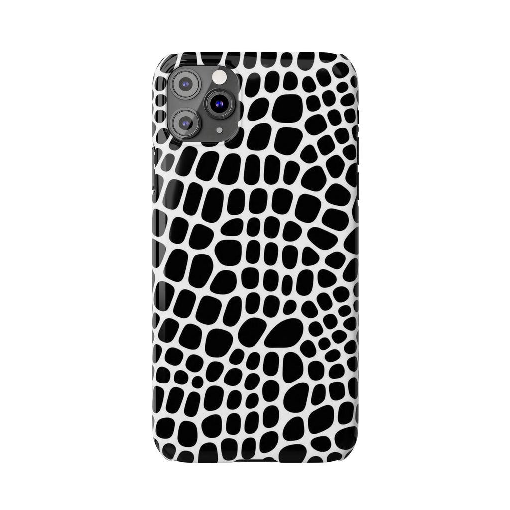 Black and White Gator — Slim iphone Case