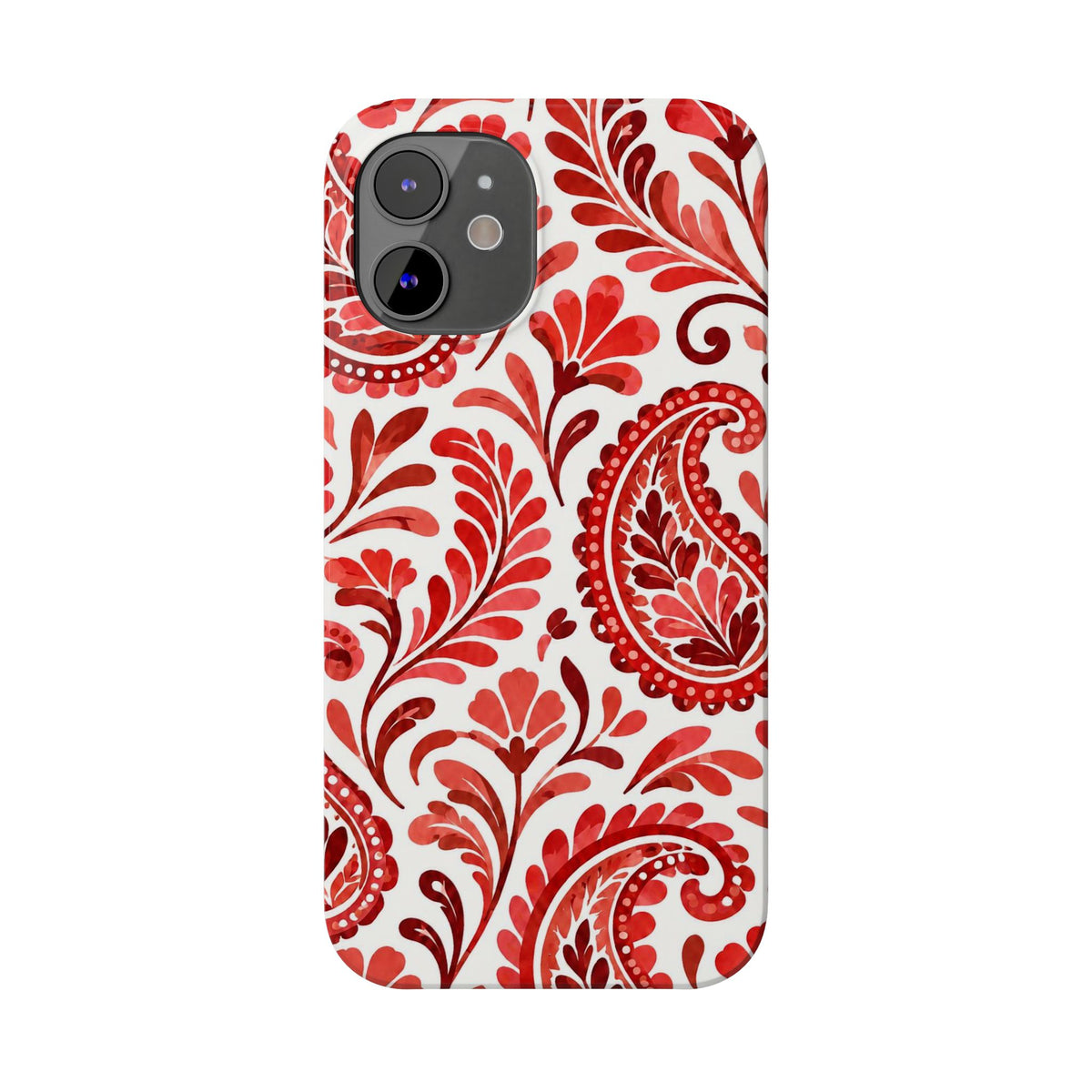 Red Paisley Pattern — Slim iphone Case