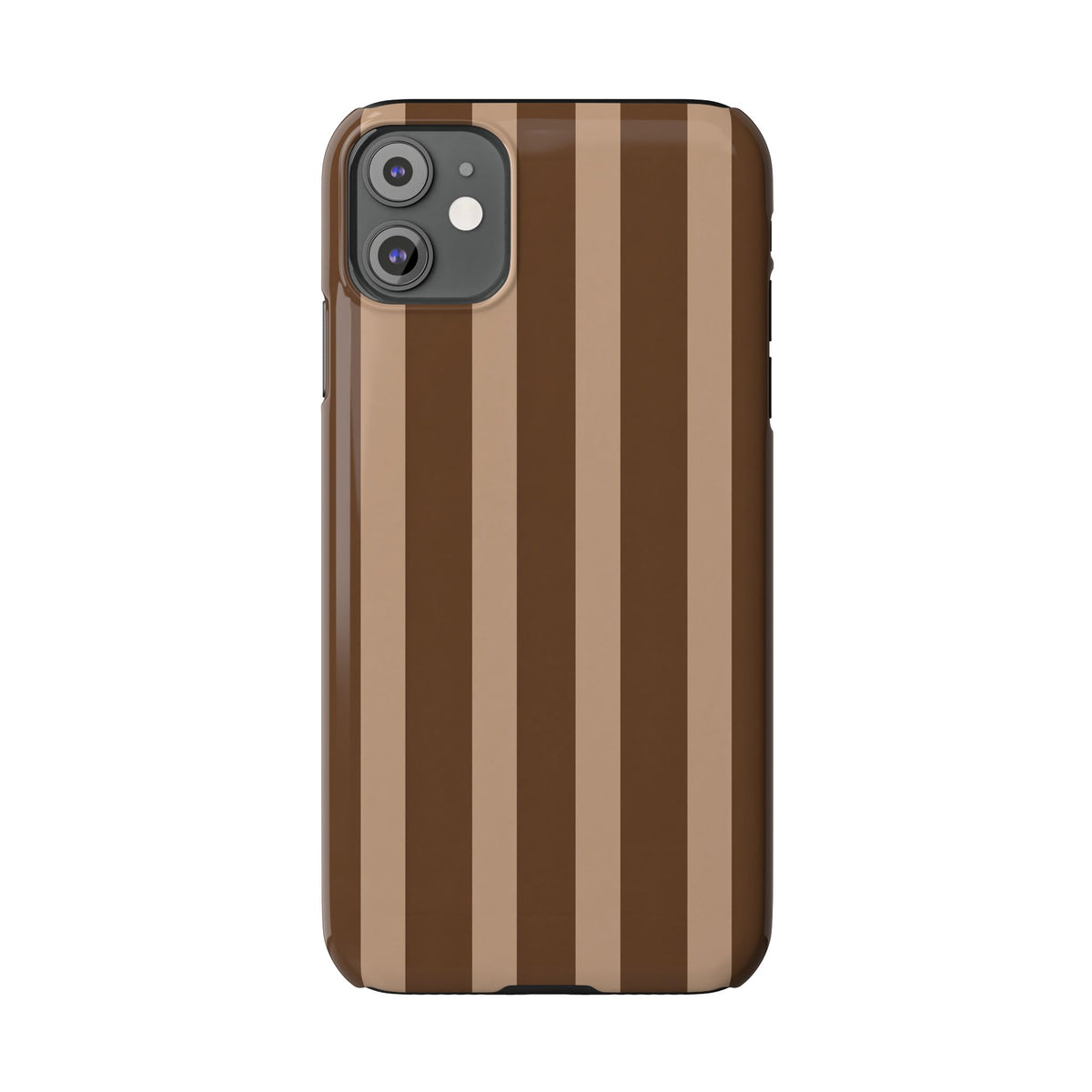 Retro Brown Stripes— Slim iphone Case