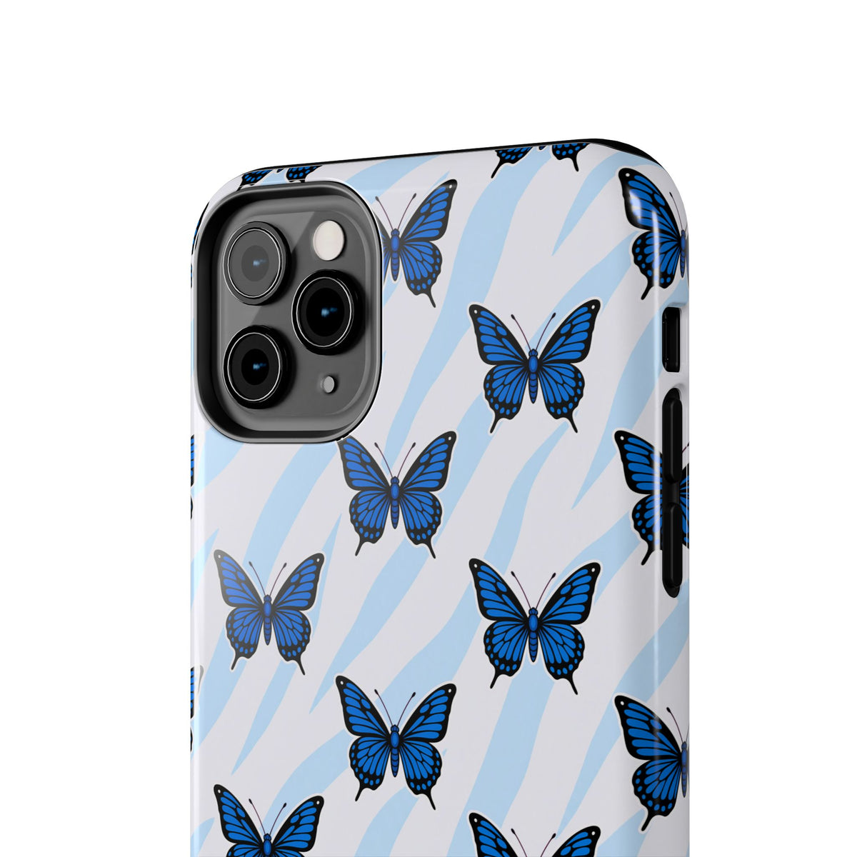 Blue Butterfly and Zebra— Tough Phone Case