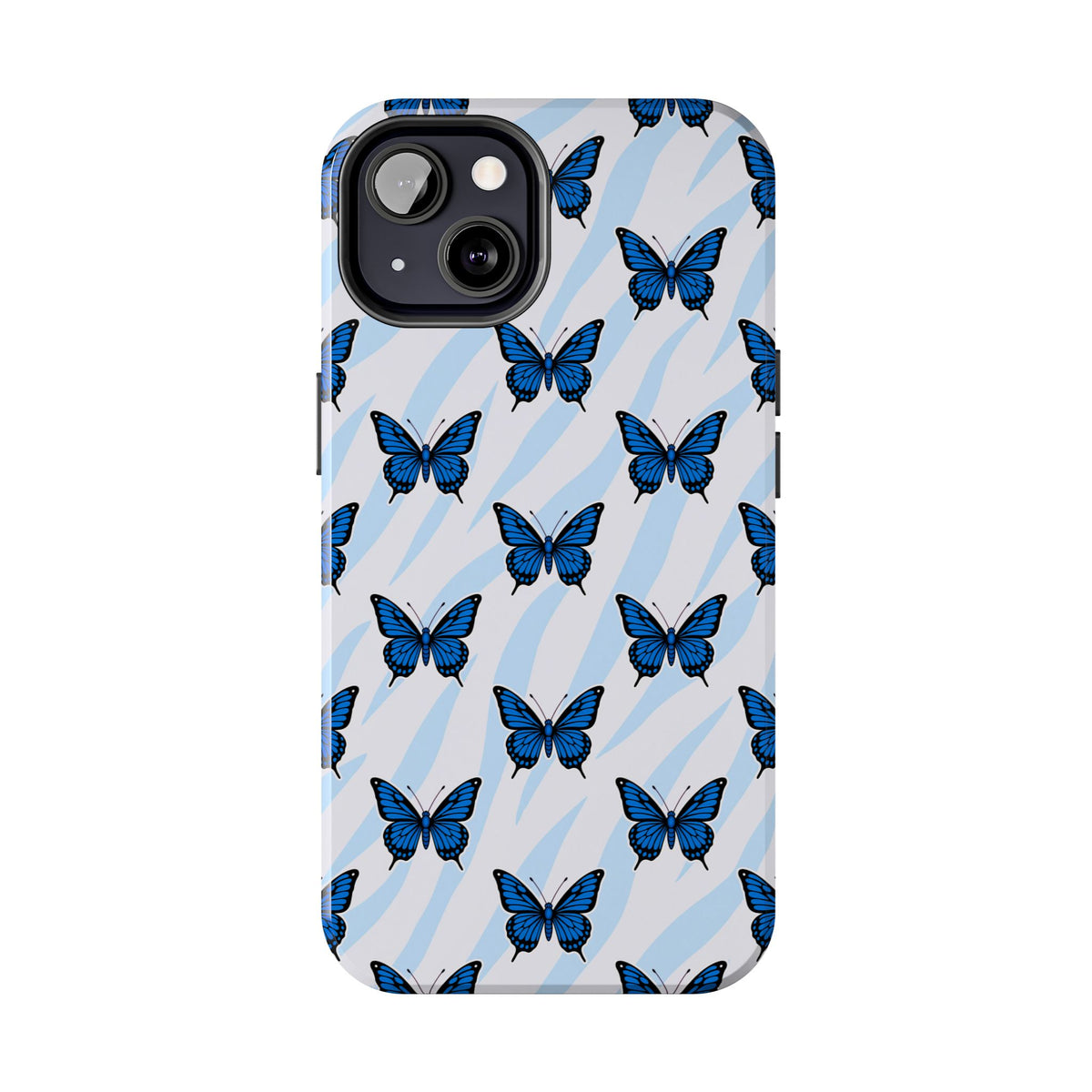 Blue Butterfly and Zebra— Tough Phone Case