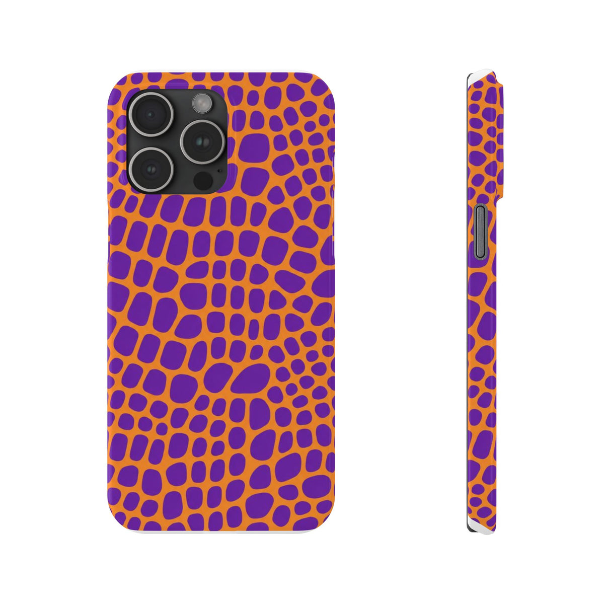 Purple & Orange Gator — Slim iphone Case