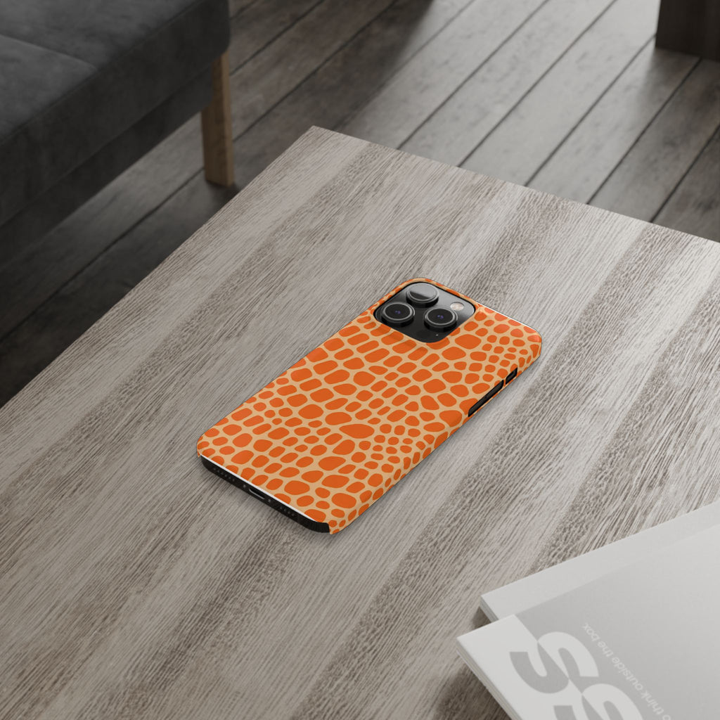 Orange Gator— Slim iphone Case