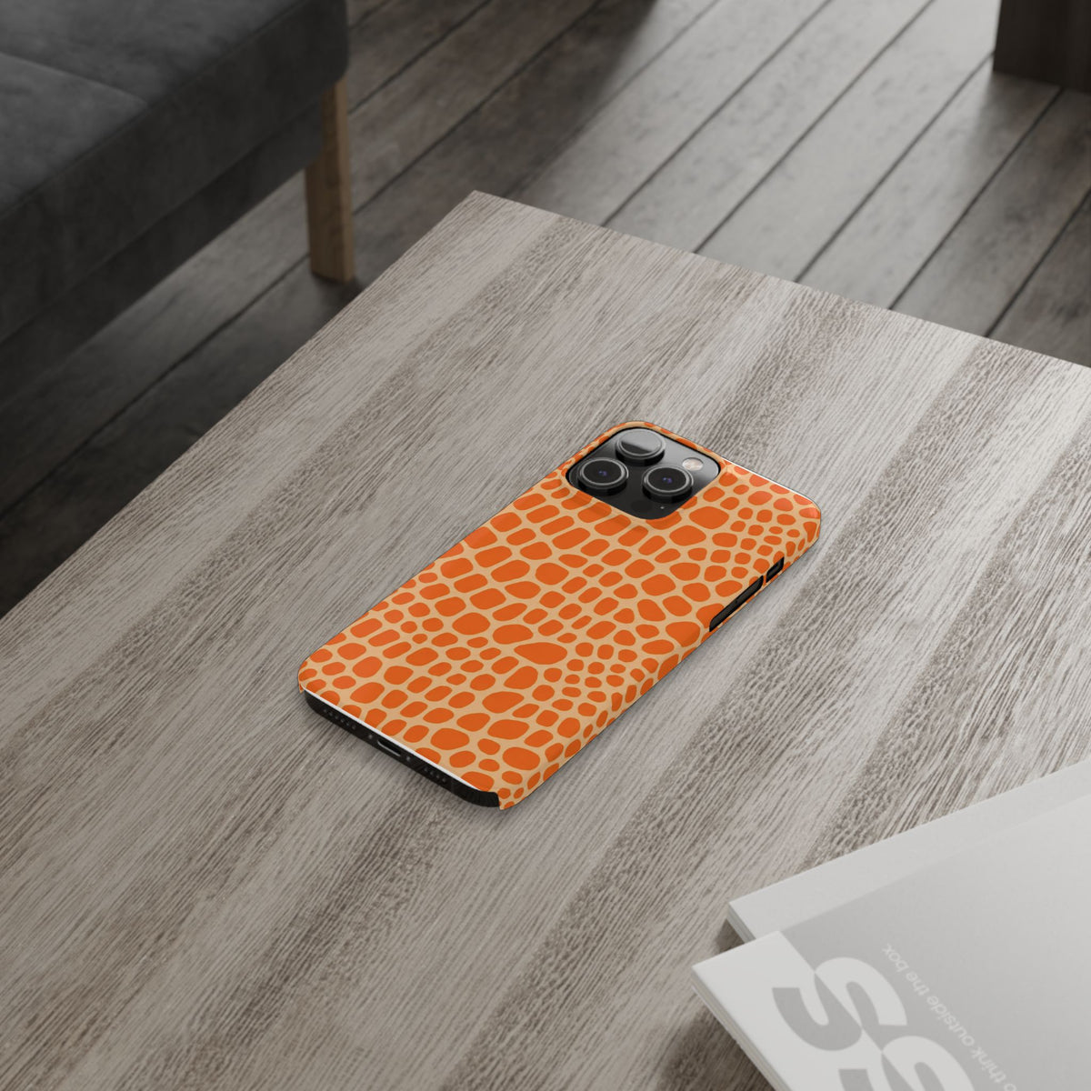 Orange Gator— Slim iphone Case