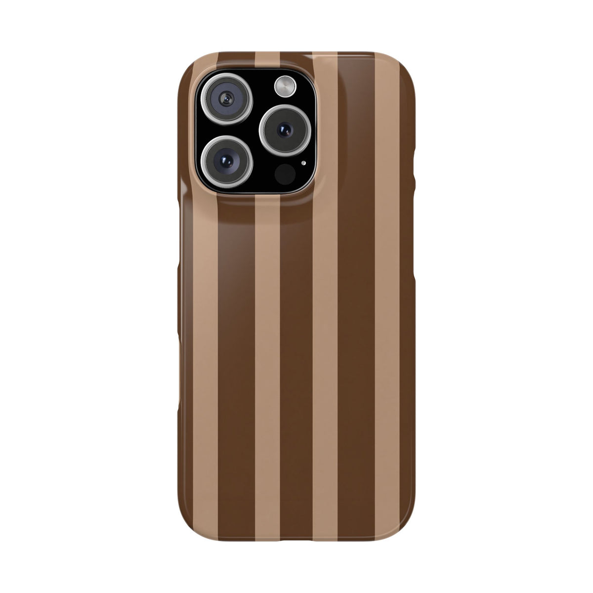 Retro Brown Stripes— Slim iphone Case