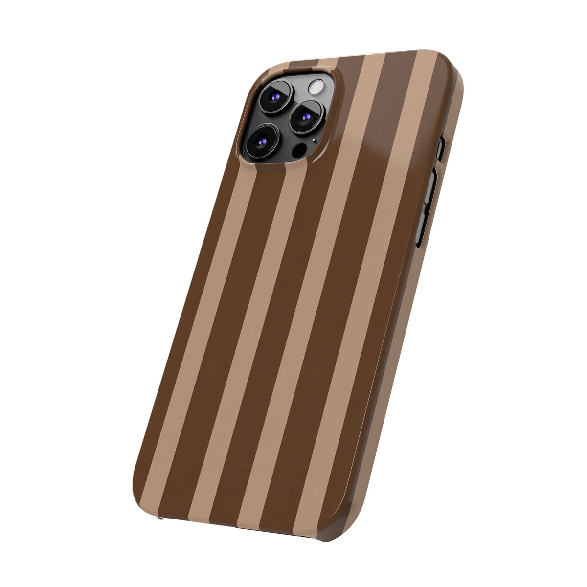 Retro Brown Stripes— Slim iphone Case