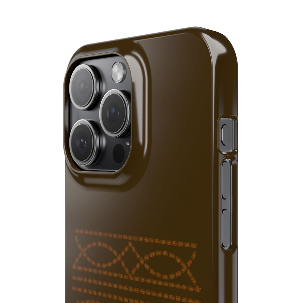 Brown Boot Stitch  — Slim Protective iPhone Cover