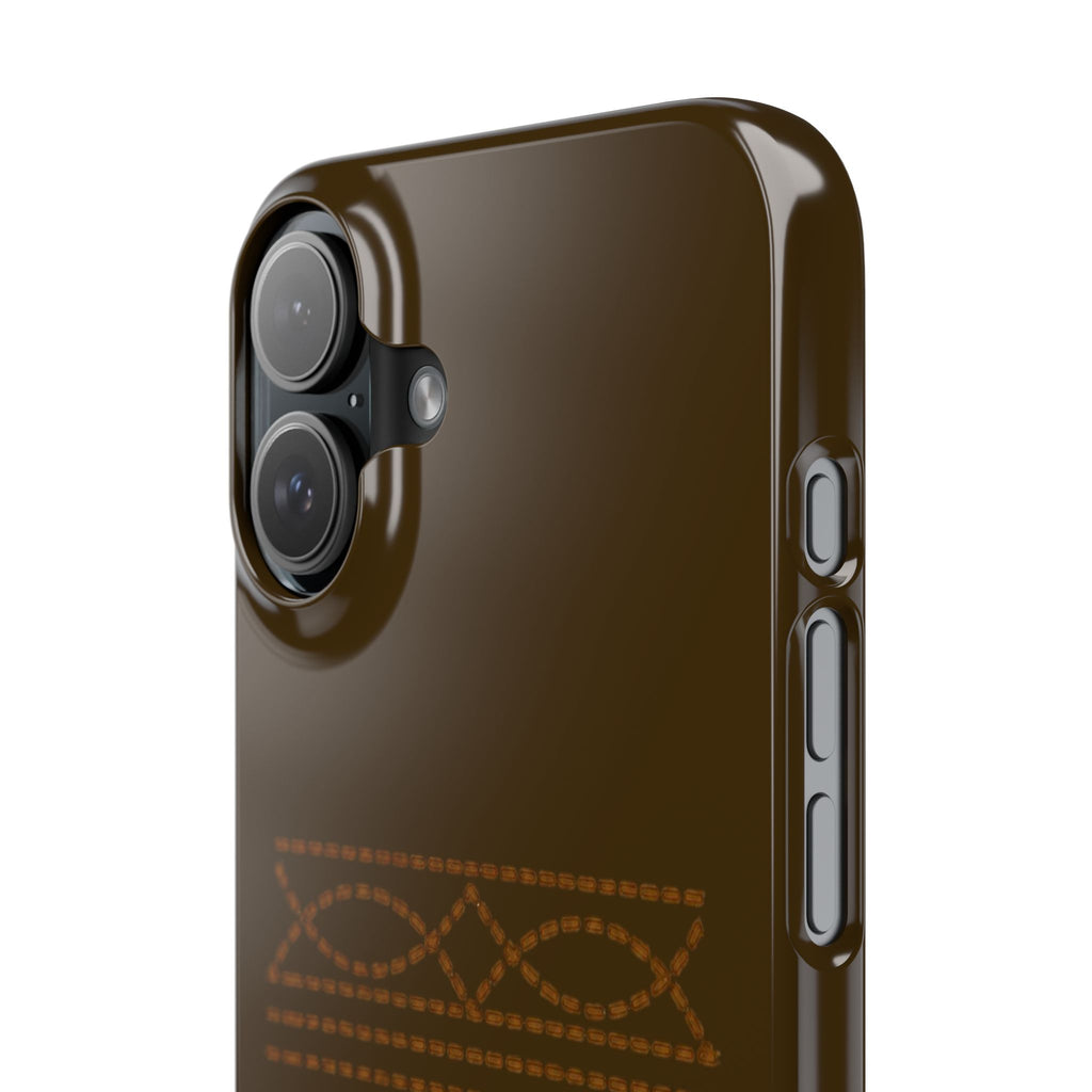 Brown Boot Stitch  — Slim Protective iPhone Cover