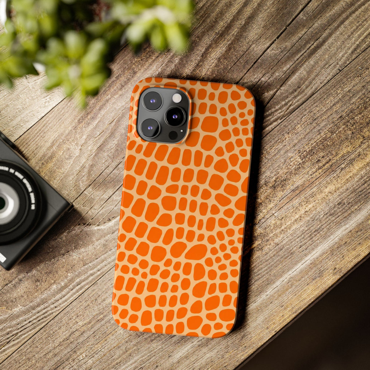 Orange Gator— Slim iphone Case