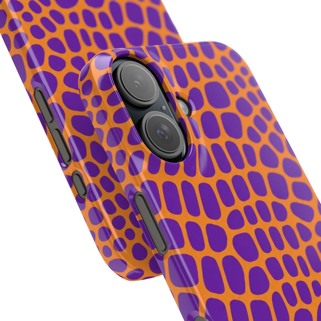 Purple & Orange Gator — Slim iphone Case