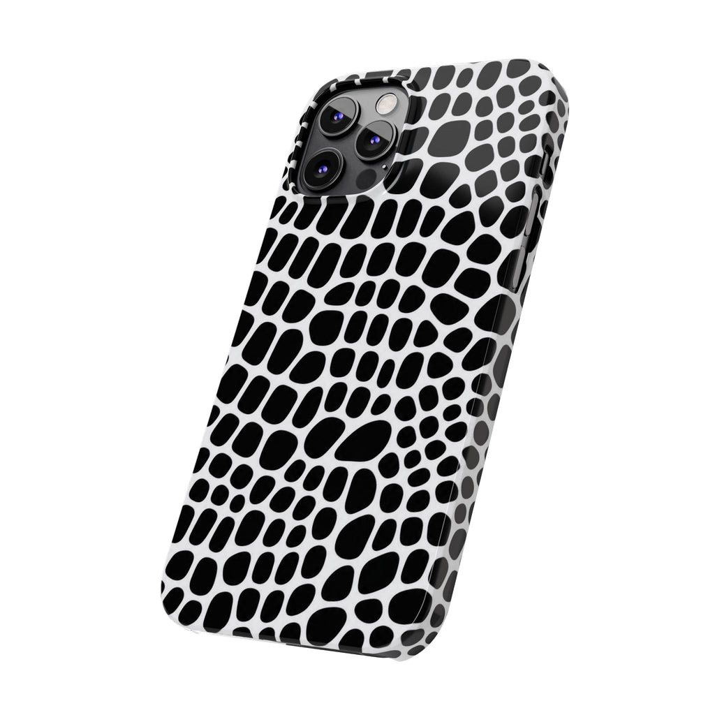 Black and White Gator — Slim iphone Case