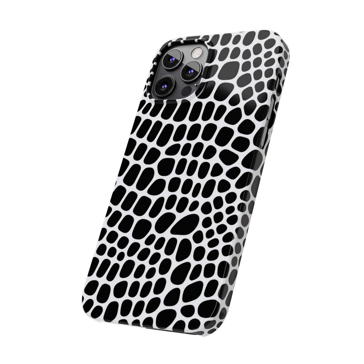 Black and White Gator — Slim iphone Case