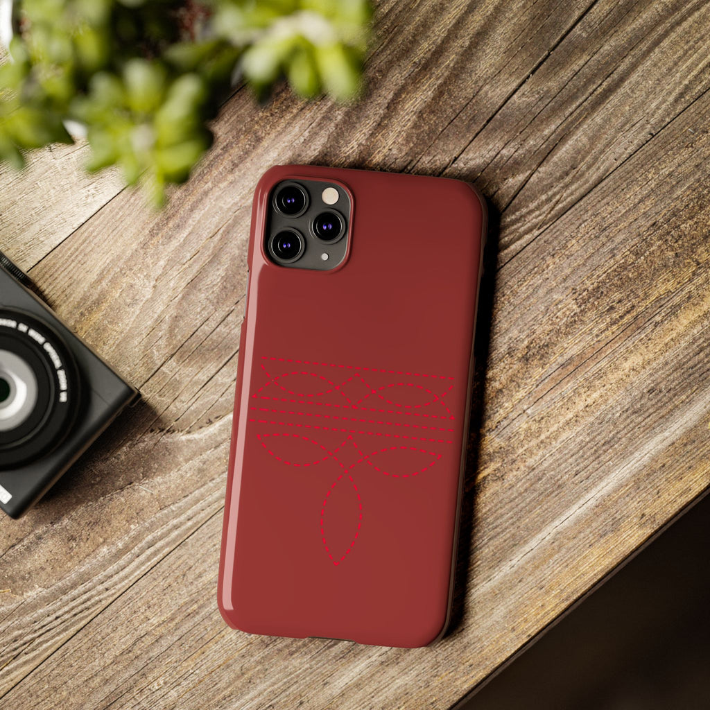 Red Boot Stitch — Slim iphone Case