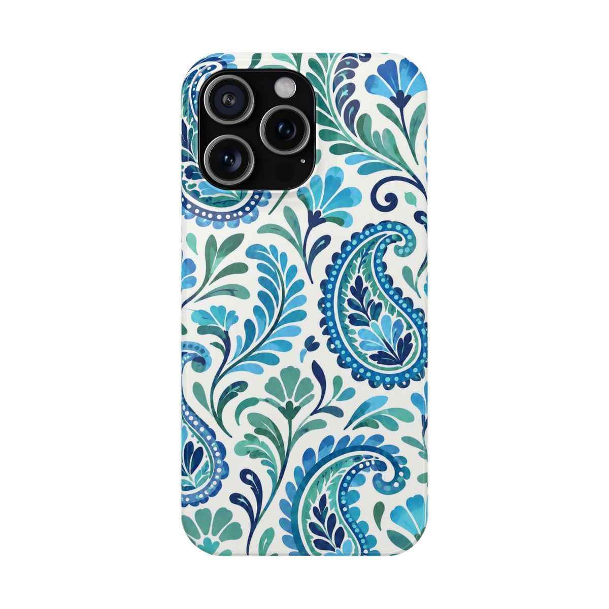 Blue Paisley Pattern— Slim Case for iPhone