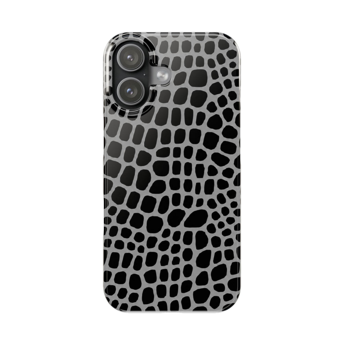 Black & Grey Gator - Slim iphone Case