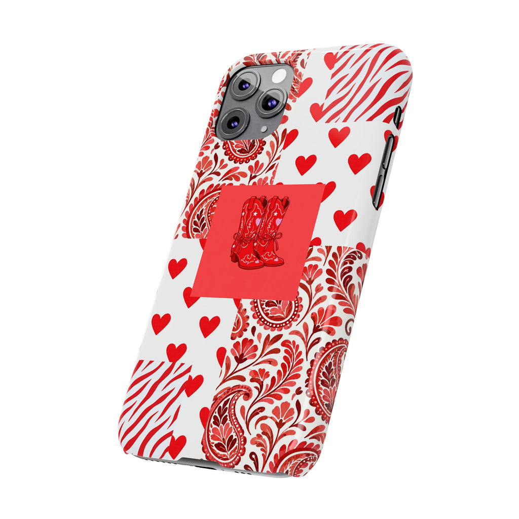 Red Boot Multi Pattern— Slim iPhone Case