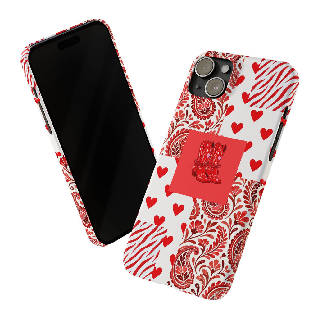 Red Boot Multi Pattern— Slim iPhone Case
