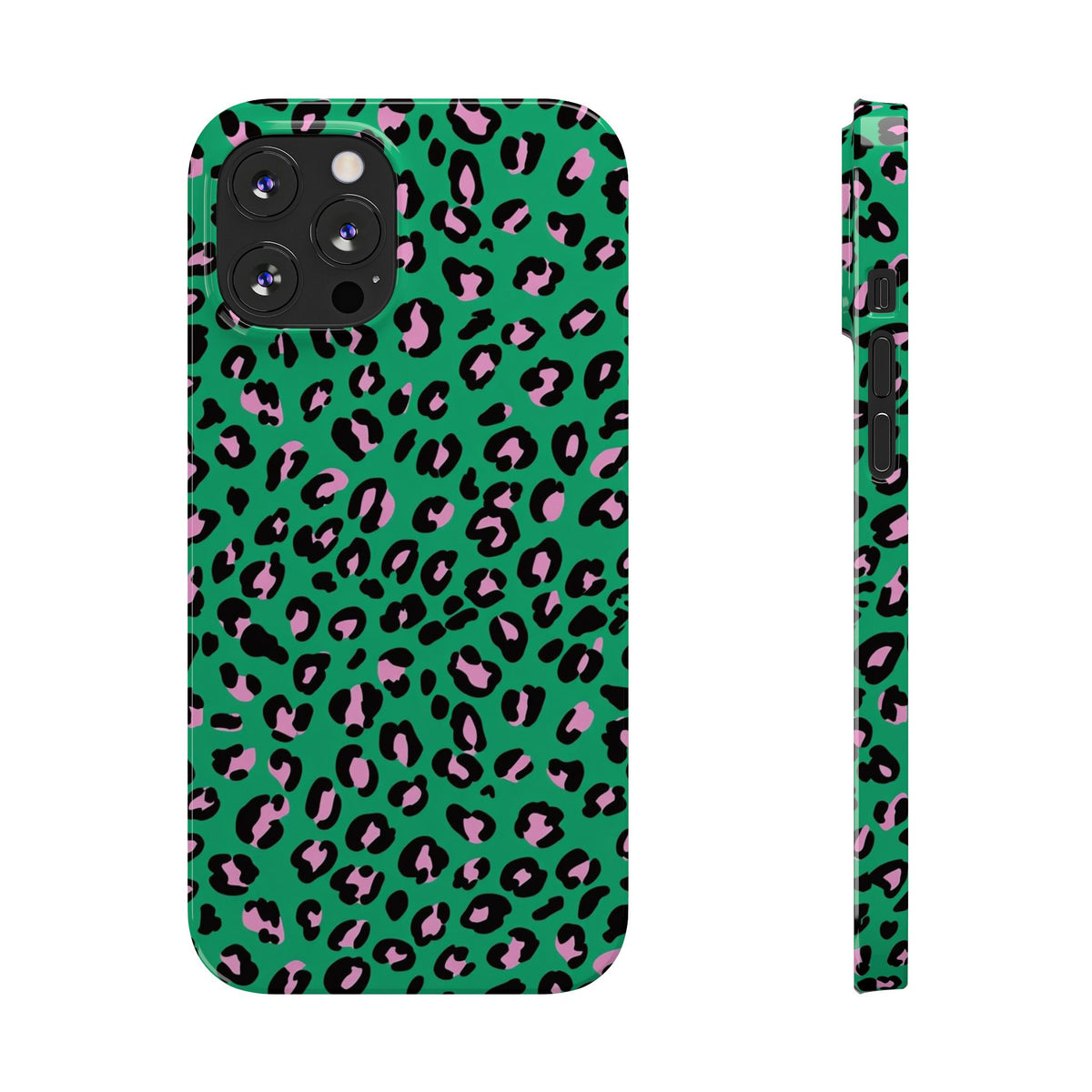 Green & Pink Leopard — Slim iphone Case