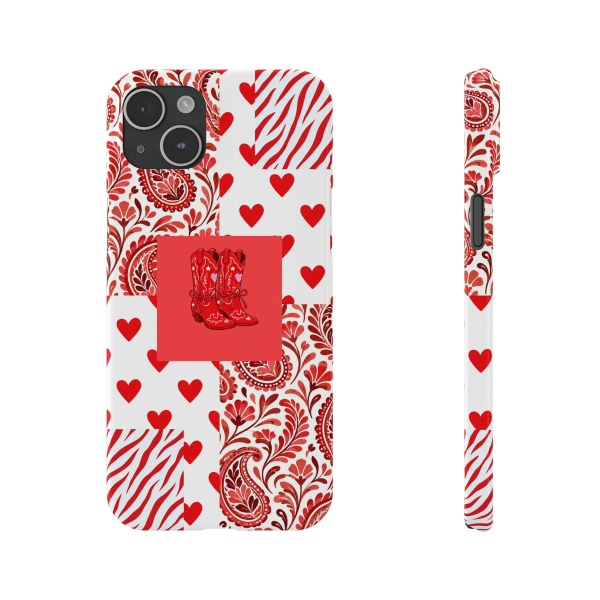 Red Boot Multi Pattern— Slim iPhone Case