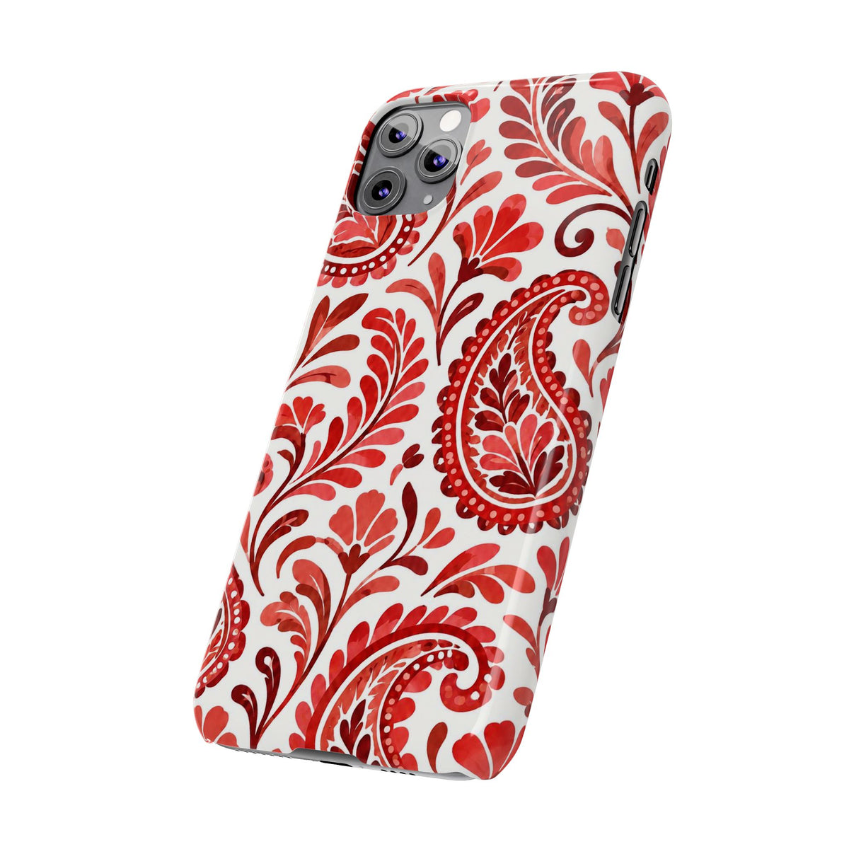 Red Paisley Pattern — Slim iphone Case