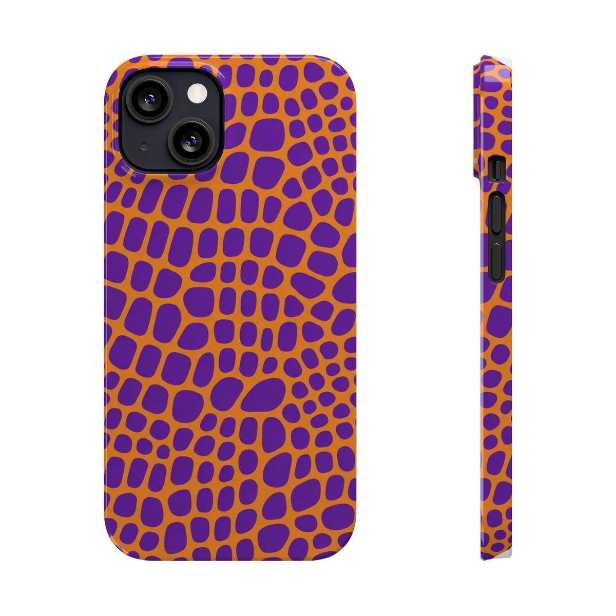 Purple & Orange Gator — Slim iphone Case
