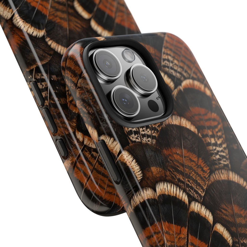 Rustic Turkey Feather Pattern - Tough Phone Case
