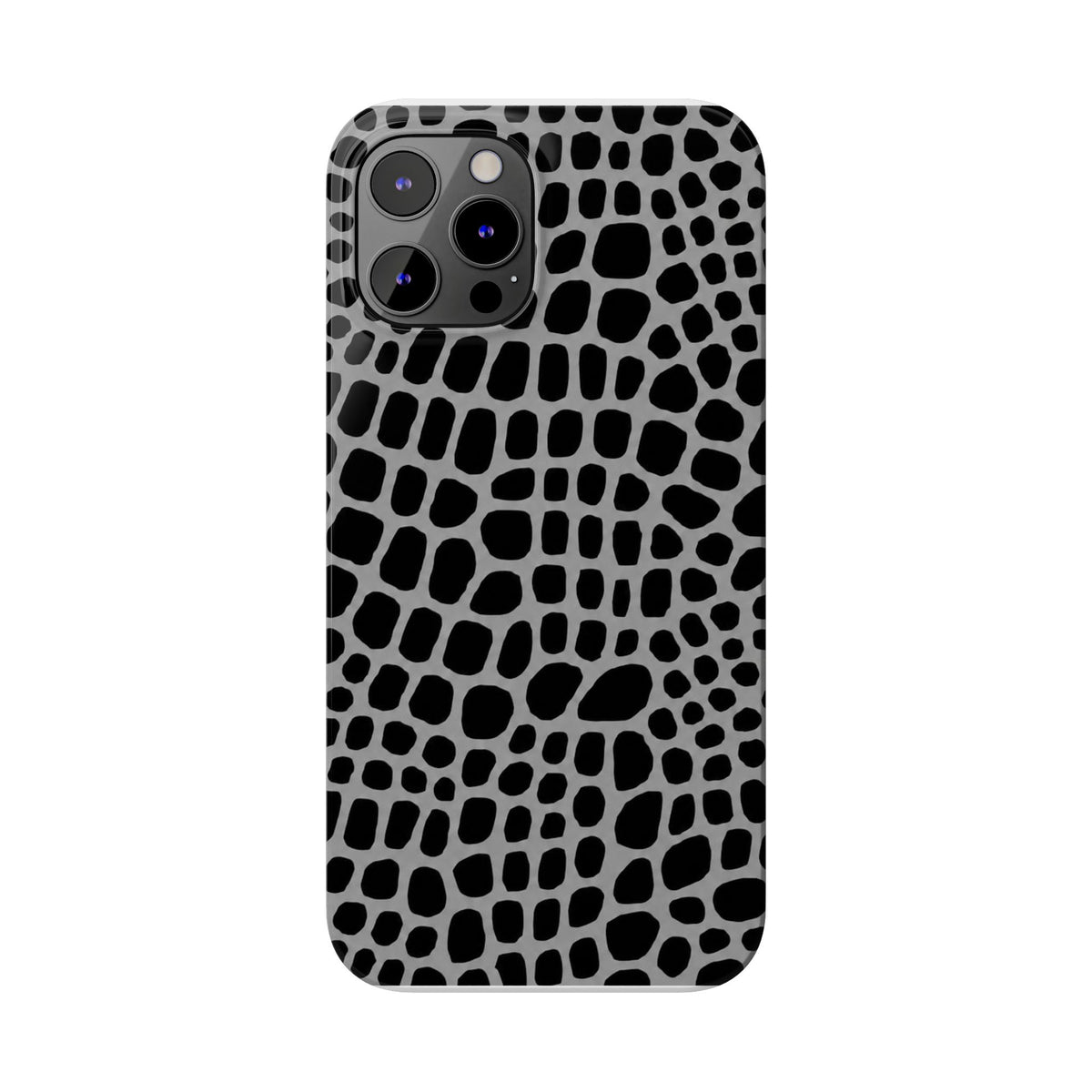 Black & Grey Gator - Slim iphone Case
