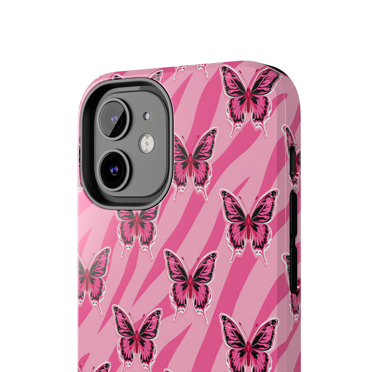 Pink Butterfly and Zebra— Tough Phone Case