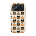 Leopard & Pumpkin Pattern Tough Phone Case — Fall Halloween Protective Cover