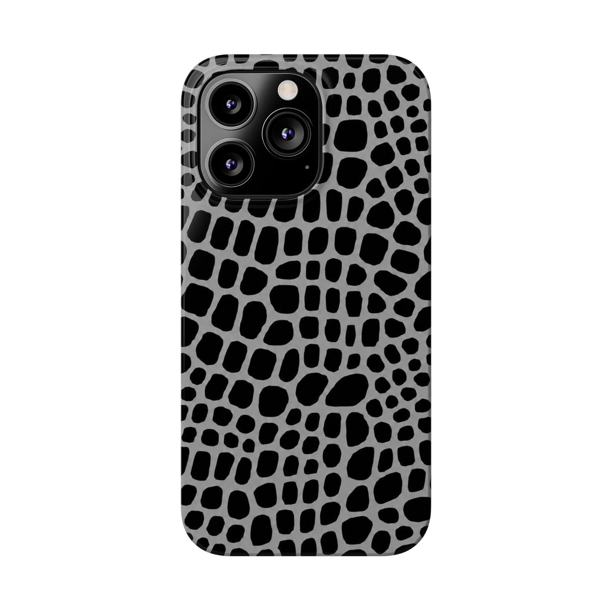 Black & Grey Gator - Slim iphone Case