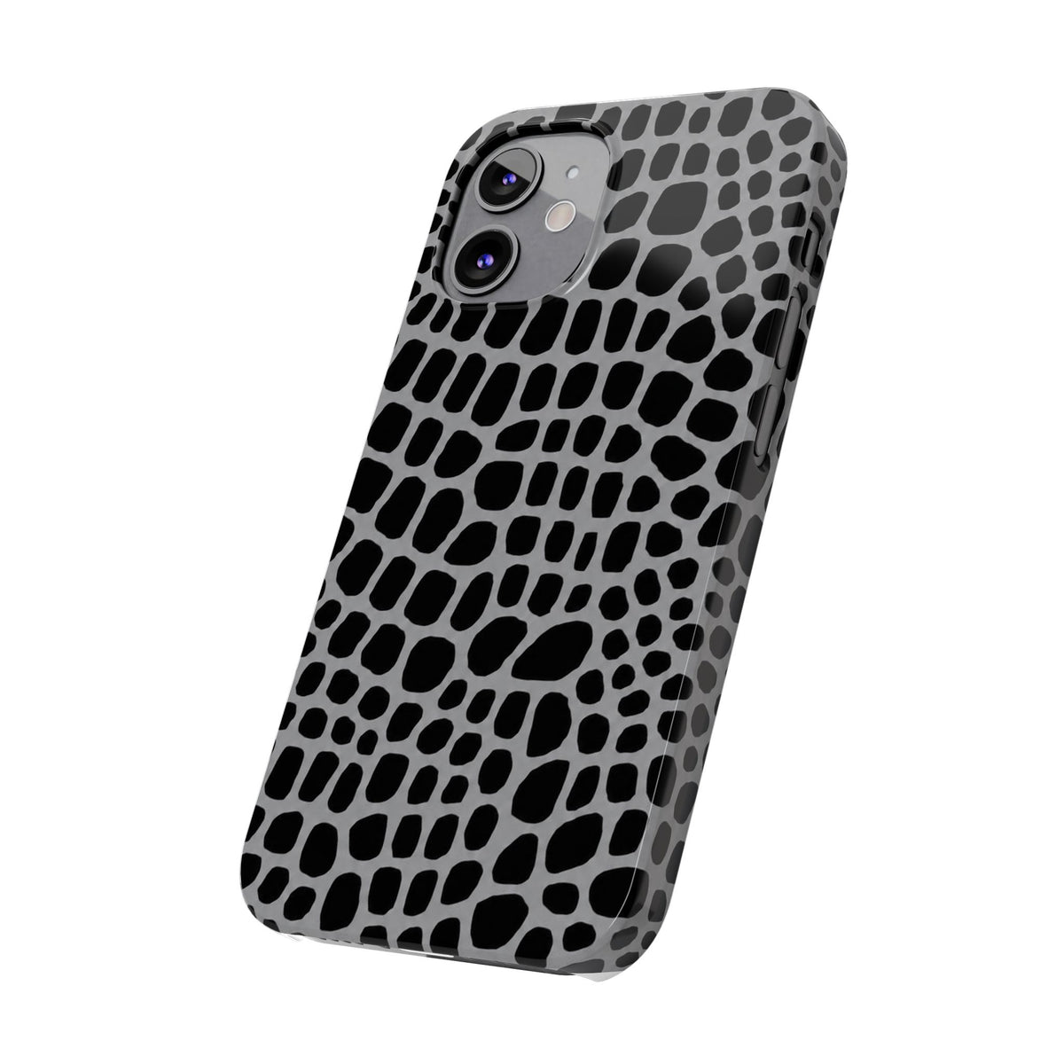 Black & Grey Gator - Slim iphone Case
