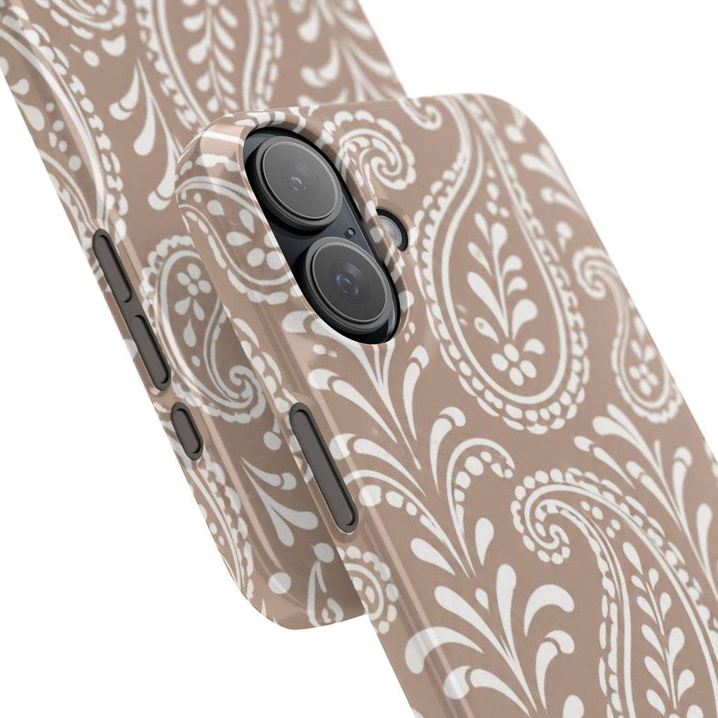 Beige Paisley — Slim iphone Case