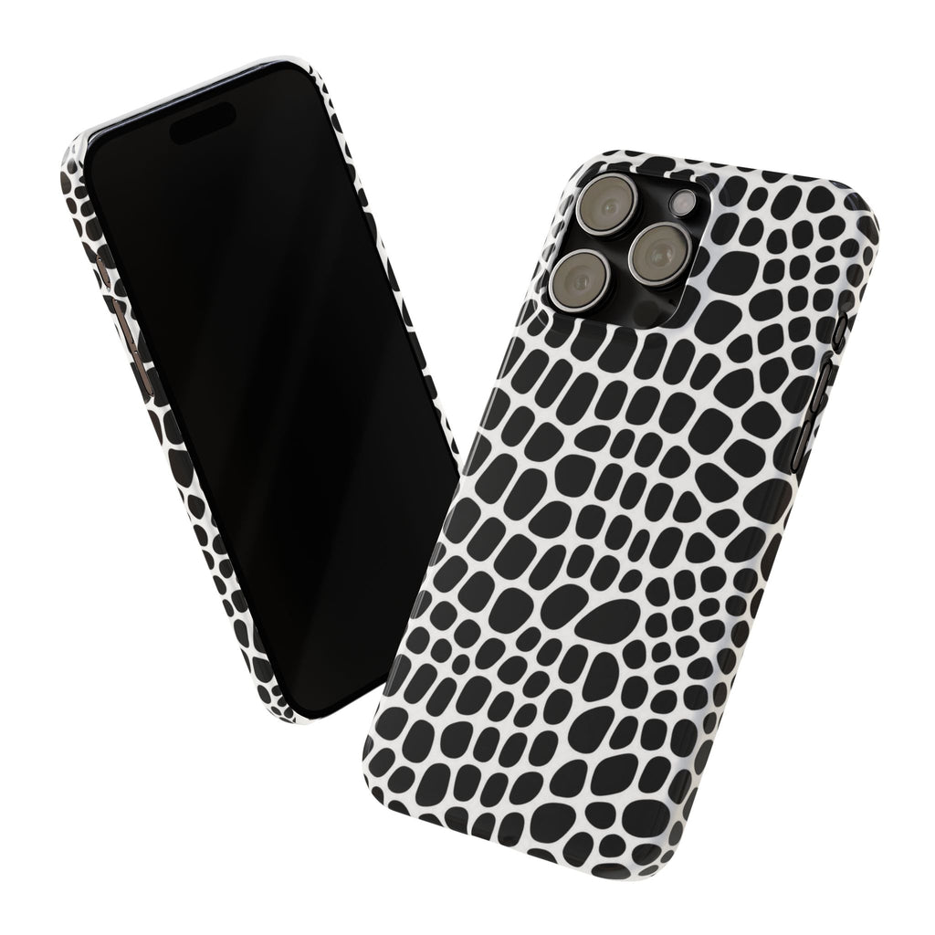 Black and White Gator — Slim iphone Case