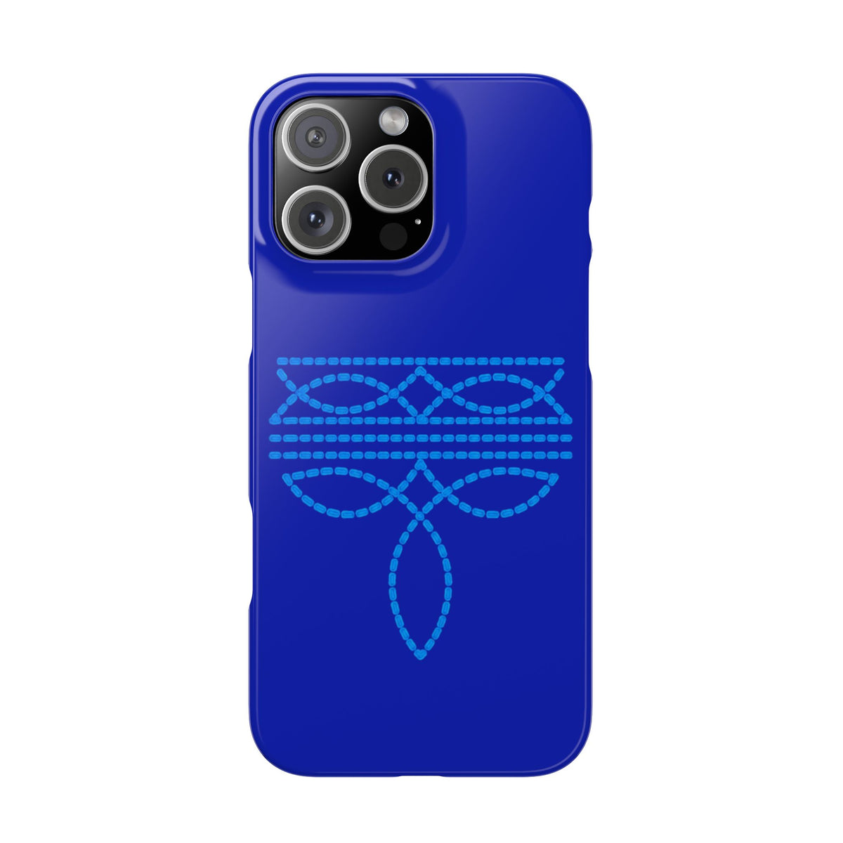 Blue Boot Stitch— Slim iphone Case