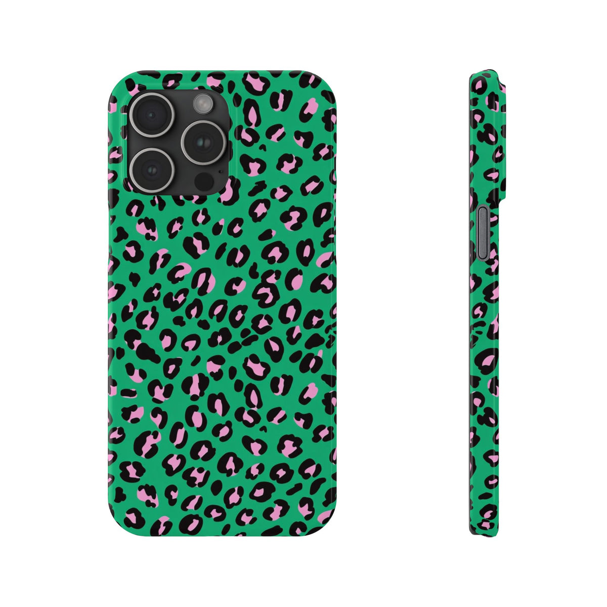 Green & Pink Leopard — Slim iphone Case