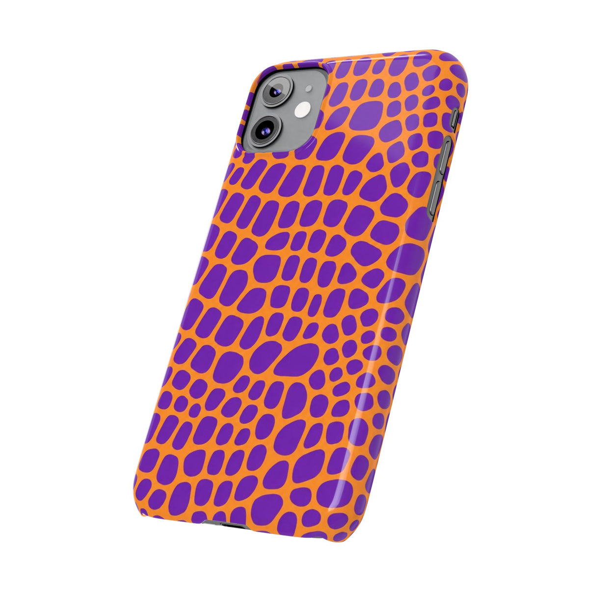 Purple & Orange Gator — Slim iphone Case