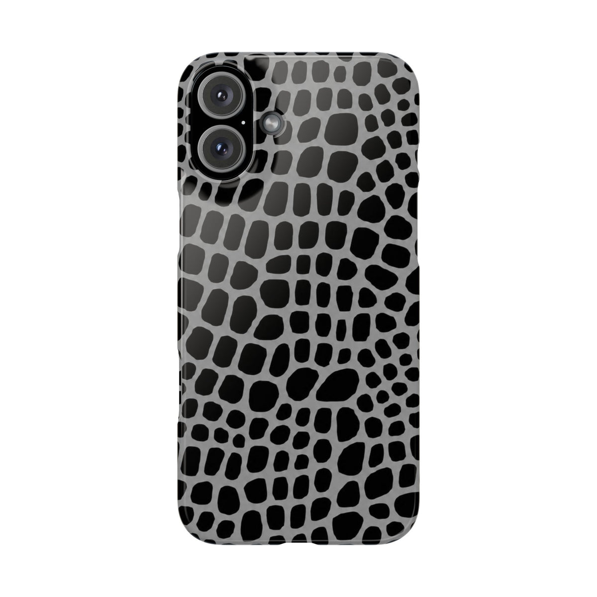 Black & Grey Gator - Slim iphone Case
