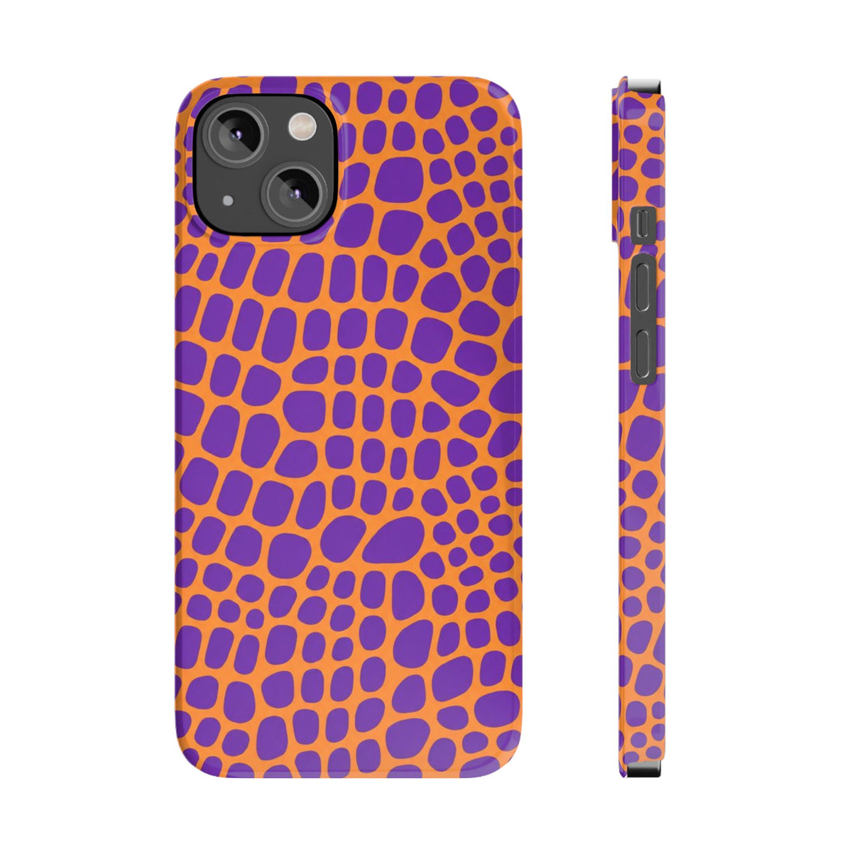 Purple & Orange Gator — Slim iphone Case
