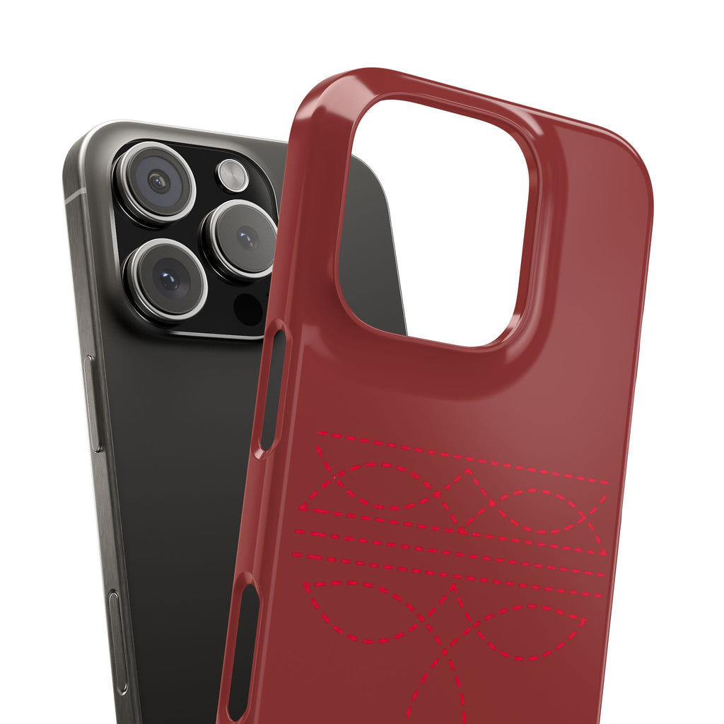Red Boot Stitch — Slim iphone Case