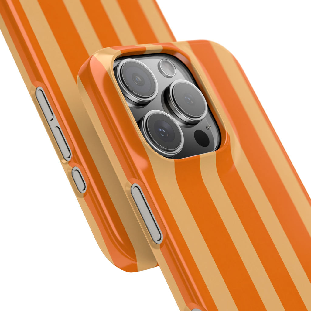 Retro Orange Stripes - Slim iphone Case