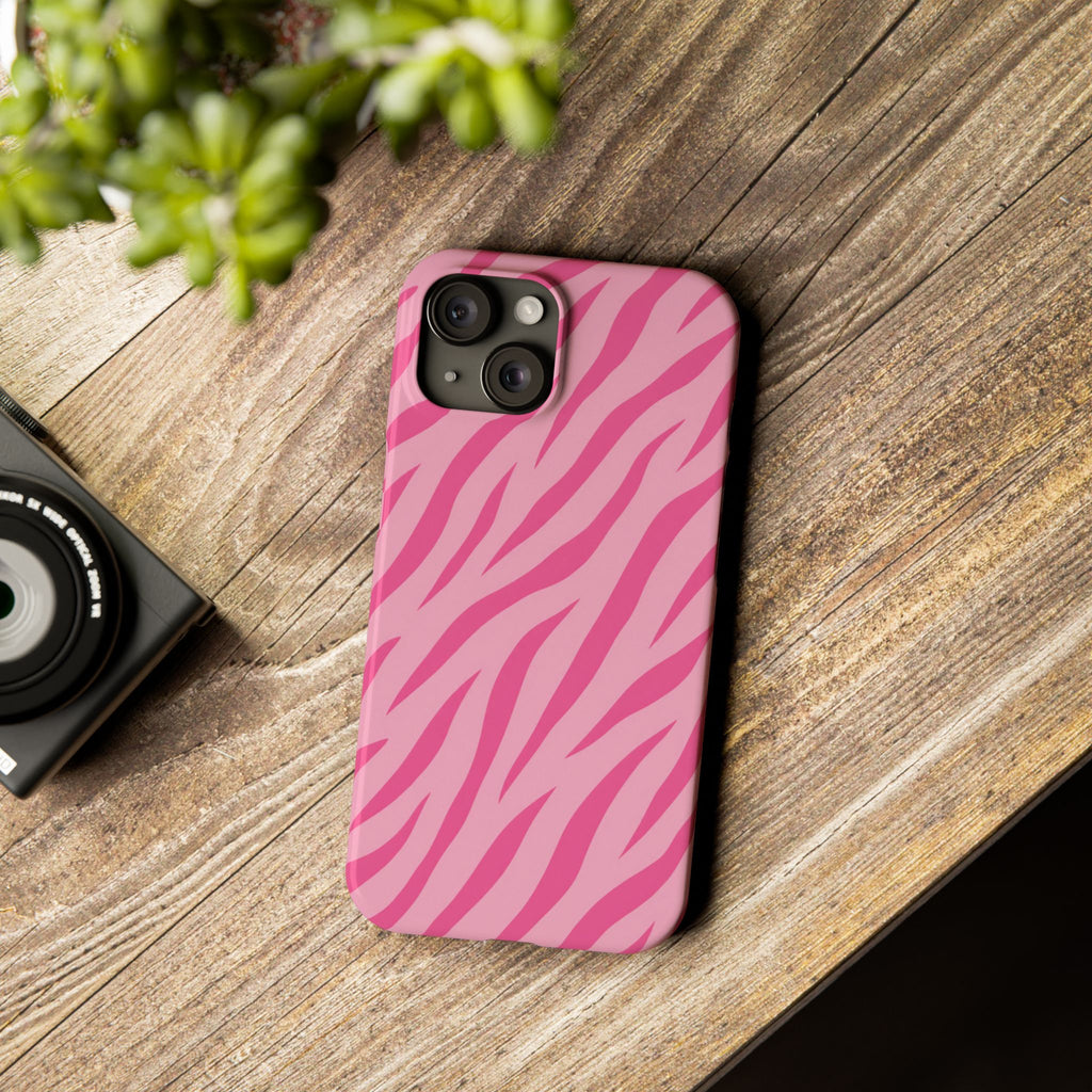Pink Zebra— Slim iphone Case