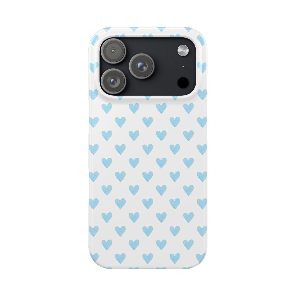 Blue Heart Pattern - Slim iphone Case