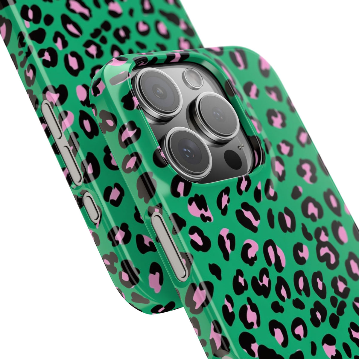 Green & Pink Leopard — Slim iphone Case