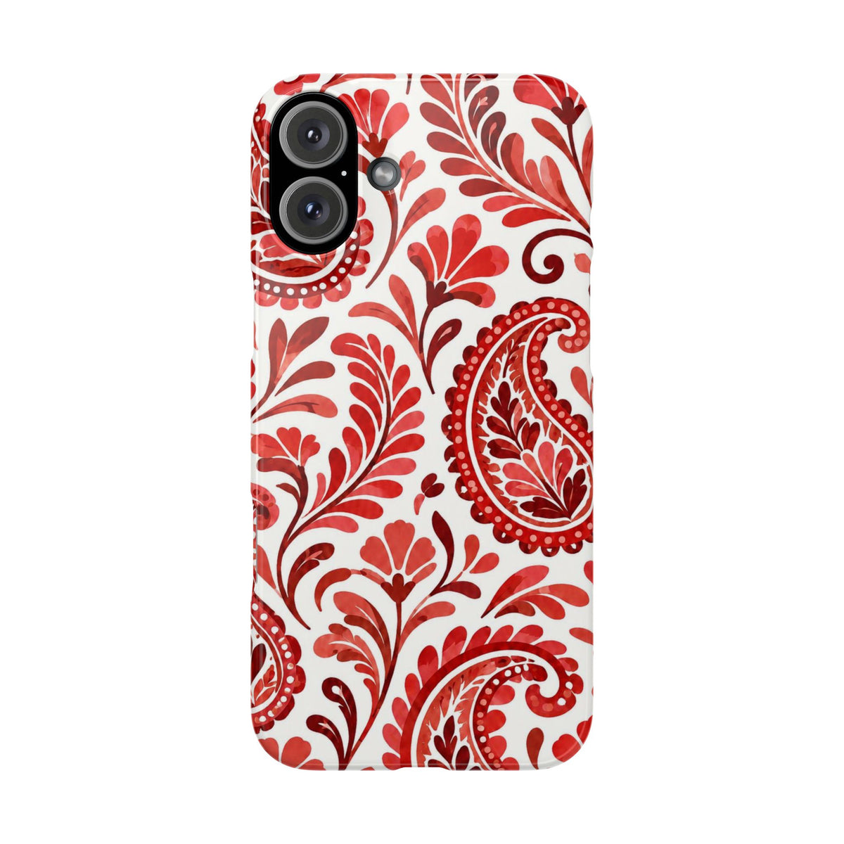 Red Paisley Pattern — Slim iphone Case
